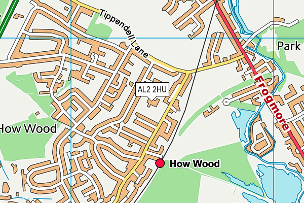 AL2 2HU map - OS VectorMap District (Ordnance Survey) AL2 2HU map - OS VectorMap District (Ordnance Survey)