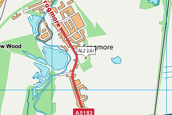 AL2 2JU map - OS VectorMap District (Ordnance Survey) AL2 2JU map - OS VectorMap District (Ordnance Survey)