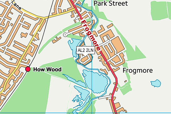 AL2 2LN map - OS VectorMap District (Ordnance Survey) AL2 2LN map - OS VectorMap District (Ordnance Survey)