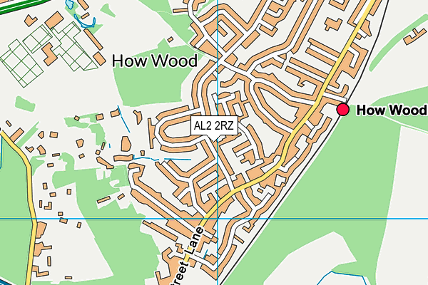 AL2 2RZ map - OS VectorMap District (Ordnance Survey) AL2 2RZ map - OS VectorMap District (Ordnance Survey)