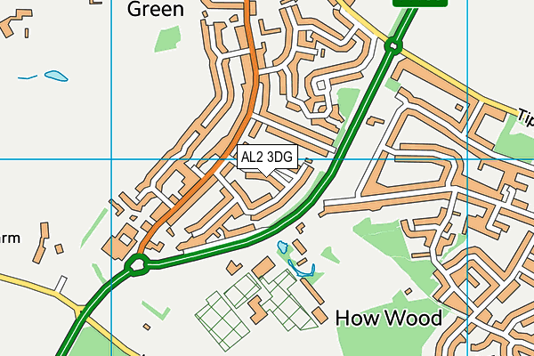 AL2 3DG map - OS VectorMap District (Ordnance Survey) AL2 3DG map - OS VectorMap District (Ordnance Survey)