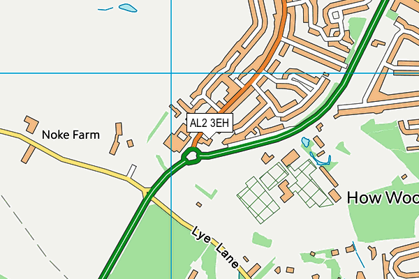 AL2 3EH map - OS VectorMap District (Ordnance Survey) AL2 3EH map - OS VectorMap District (Ordnance Survey)