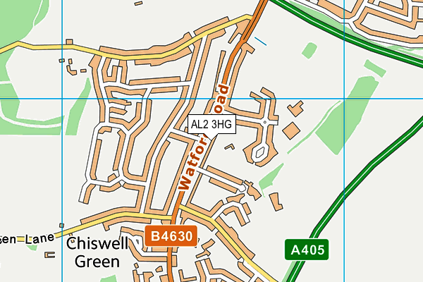 AL2 3HG map - OS VectorMap District (Ordnance Survey) AL2 3HG map - OS VectorMap District (Ordnance Survey)