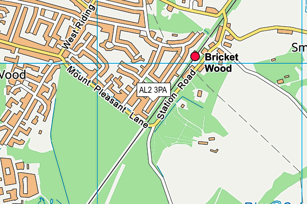 AL2 3PA map - OS VectorMap District (Ordnance Survey)