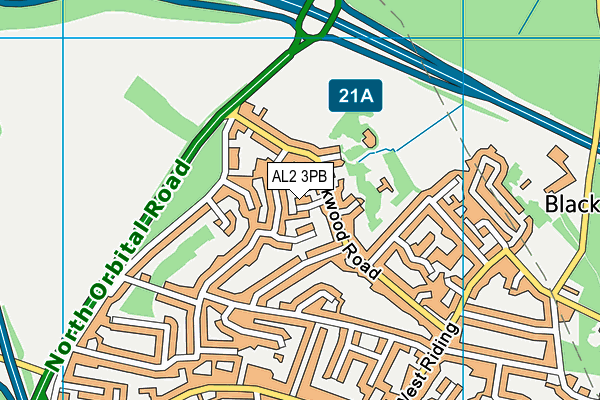 AL2 3PB map - OS VectorMap District (Ordnance Survey) AL2 3PB map - OS VectorMap District (Ordnance Survey)