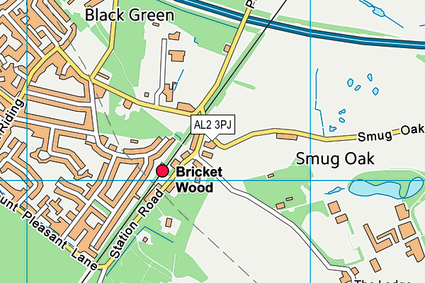 AL2 3PJ map - OS VectorMap District (Ordnance Survey) AL2 3PJ map - OS VectorMap District (Ordnance Survey)