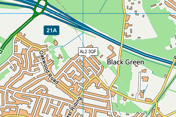 AL2 3QF map - OS VectorMap District (Ordnance Survey) AL2 3QF map - OS VectorMap District (Ordnance Survey)