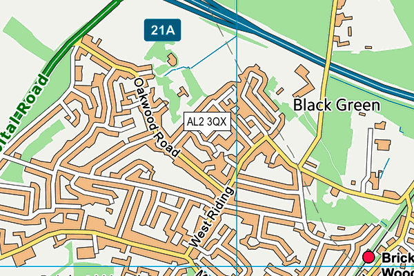 AL2 3QX map - OS VectorMap District (Ordnance Survey) AL2 3QX map - OS VectorMap District (Ordnance Survey)