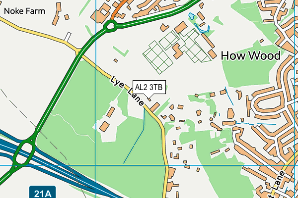 AL2 3TB map - OS VectorMap District (Ordnance Survey) AL2 3TB map - OS VectorMap District (Ordnance Survey)