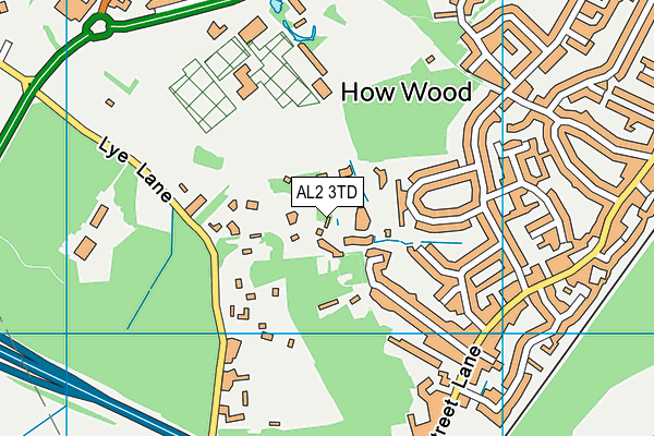 AL2 3TD map - OS VectorMap District (Ordnance Survey) AL2 3TD map - OS VectorMap District (Ordnance Survey)