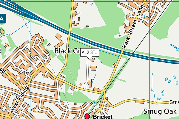 AL2 3TJ map - OS VectorMap District (Ordnance Survey) AL2 3TJ map - OS VectorMap District (Ordnance Survey)