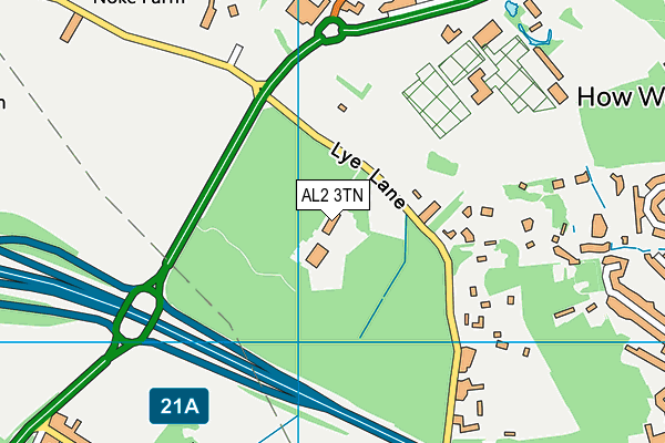 AL2 3TN map - OS VectorMap District (Ordnance Survey) AL2 3TN map - OS VectorMap District (Ordnance Survey)