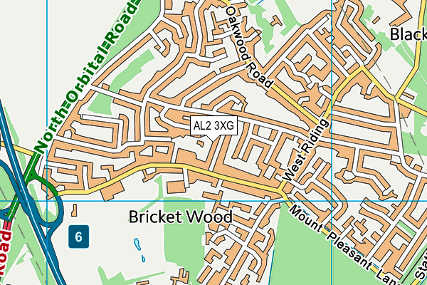 AL2 3XG map - OS VectorMap District (Ordnance Survey) AL2 3XG map - OS VectorMap District (Ordnance Survey)
