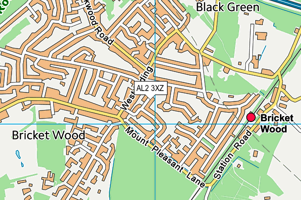 AL2 3XZ map - OS VectorMap District (Ordnance Survey) AL2 3XZ map - OS VectorMap District (Ordnance Survey)