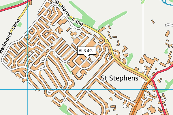 AL3 4GJ map - OS VectorMap District (Ordnance Survey) AL3 4GJ map - OS VectorMap District (Ordnance Survey)