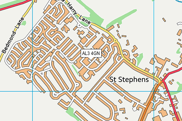 AL3 4GN map - OS VectorMap District (Ordnance Survey) AL3 4GN map - OS VectorMap District (Ordnance Survey)