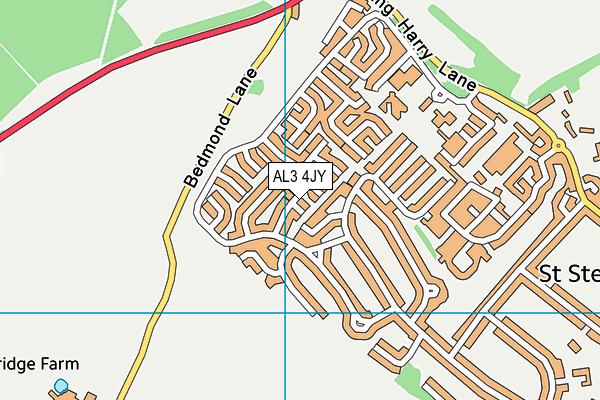AL3 4JY map - OS VectorMap District (Ordnance Survey) AL3 4JY map - OS VectorMap District (Ordnance Survey)
