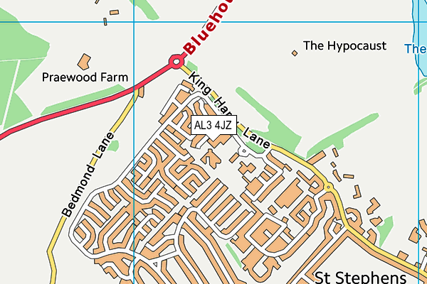 AL3 4JZ map - OS VectorMap District (Ordnance Survey) AL3 4JZ map - OS VectorMap District (Ordnance Survey)