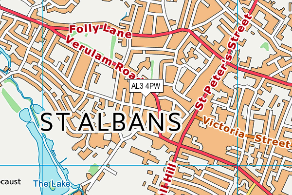 AL3 4PW map - OS VectorMap District (Ordnance Survey)