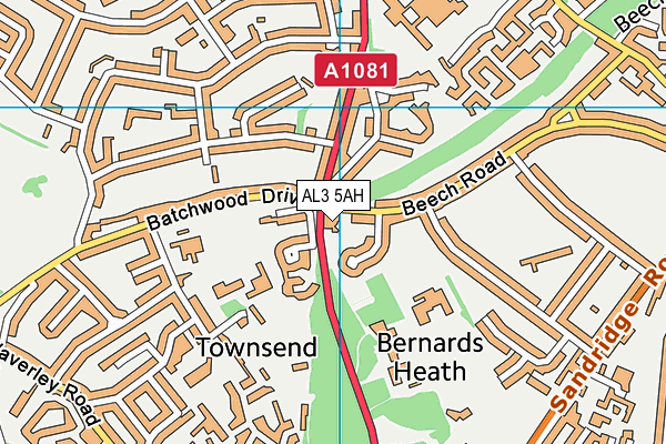 AL3 5AH map - OS VectorMap District (Ordnance Survey) AL3 5AH map - OS VectorMap District (Ordnance Survey)