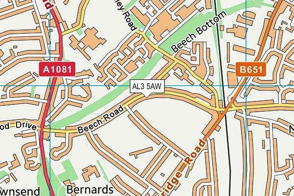 AL3 5AW map - OS VectorMap District (Ordnance Survey) AL3 5AW map - OS VectorMap District (Ordnance Survey)