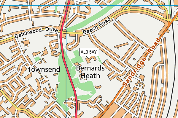 AL3 5AY map - OS VectorMap District (Ordnance Survey) AL3 5AY map - OS VectorMap District (Ordnance Survey)