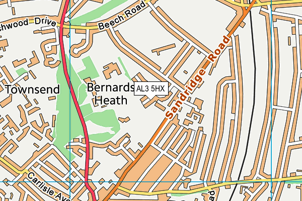 AL3 5HX map - OS VectorMap District (Ordnance Survey) AL3 5HX map - OS VectorMap District (Ordnance Survey)