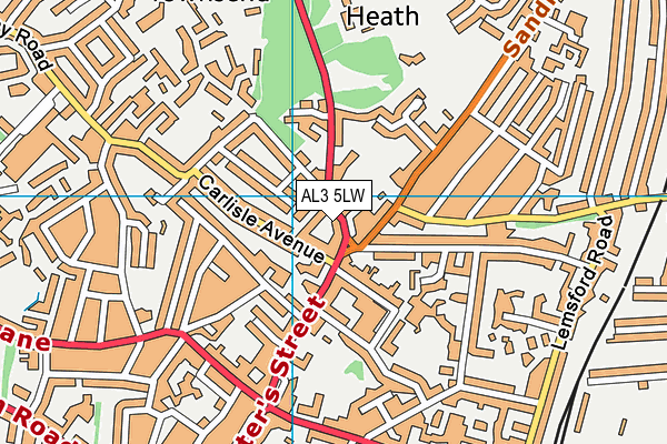 AL3 5LW map - OS VectorMap District (Ordnance Survey) AL3 5LW map - OS VectorMap District (Ordnance Survey)