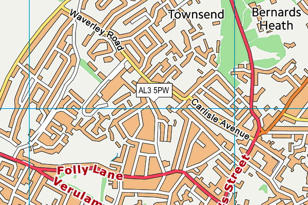 AL3 5PW map - OS VectorMap District (Ordnance Survey) AL3 5PW map - OS VectorMap District (Ordnance Survey)