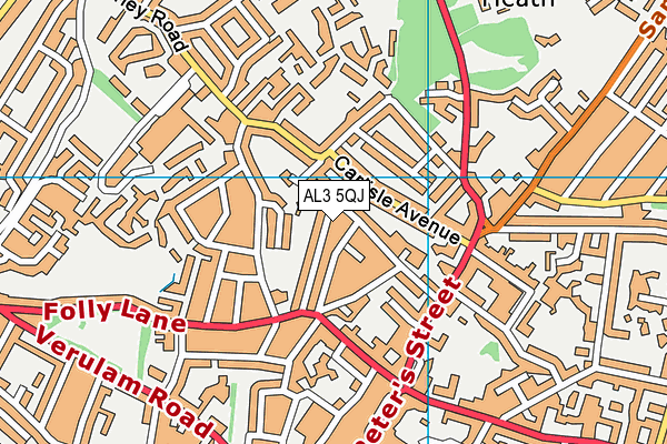 AL3 5QJ map - OS VectorMap District (Ordnance Survey) AL3 5QJ map - OS VectorMap District (Ordnance Survey)