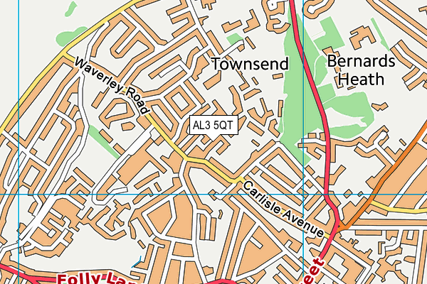 AL3 5QT map - OS VectorMap District (Ordnance Survey) AL3 5QT map - OS VectorMap District (Ordnance Survey)