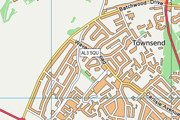AL3 5QU map - OS VectorMap District (Ordnance Survey) AL3 5QU map - OS VectorMap District (Ordnance Survey)