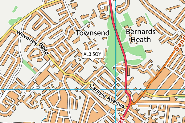 AL3 5QY map - OS VectorMap District (Ordnance Survey) AL3 5QY map - OS VectorMap District (Ordnance Survey)