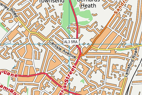 AL3 5RA map - OS VectorMap District (Ordnance Survey) AL3 5RA map - OS VectorMap District (Ordnance Survey)