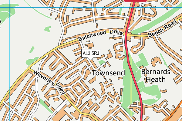 AL3 5RJ map - OS VectorMap District (Ordnance Survey) AL3 5RJ map - OS VectorMap District (Ordnance Survey)