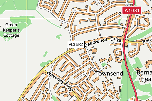 AL3 5RZ map - OS VectorMap District (Ordnance Survey) AL3 5RZ map - OS VectorMap District (Ordnance Survey)