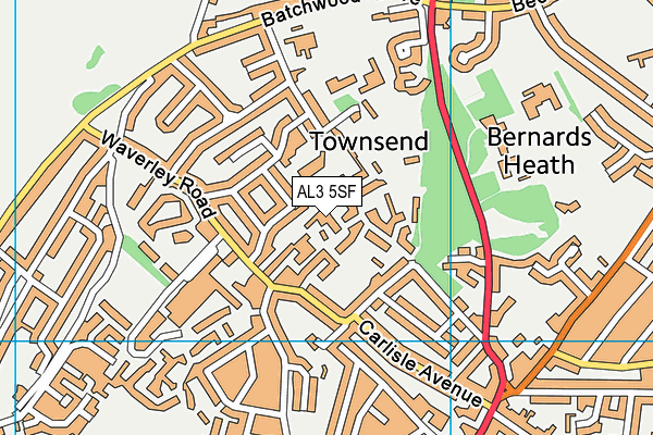 AL3 5SF map - OS VectorMap District (Ordnance Survey) AL3 5SF map - OS VectorMap District (Ordnance Survey)