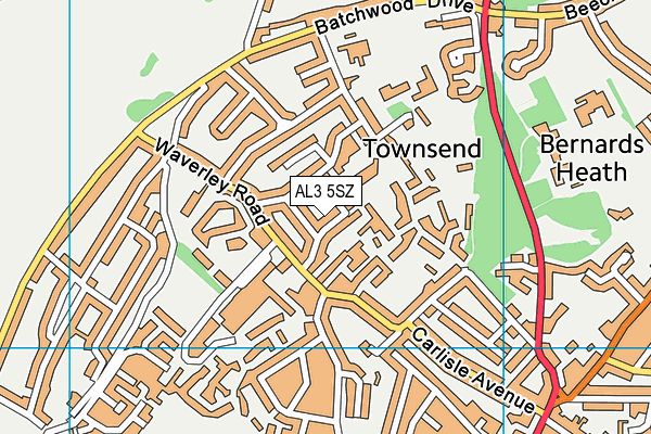 AL3 5SZ map - OS VectorMap District (Ordnance Survey) AL3 5SZ map - OS VectorMap District (Ordnance Survey)