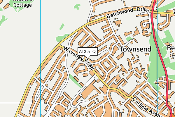 AL3 5TQ map - OS VectorMap District (Ordnance Survey) AL3 5TQ map - OS VectorMap District (Ordnance Survey)
