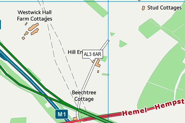 AL3 6AR map - OS VectorMap District (Ordnance Survey) AL3 6AR map - OS VectorMap District (Ordnance Survey)