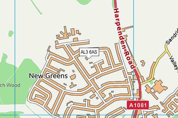 AL3 6AS map - OS VectorMap District (Ordnance Survey) AL3 6AS map - OS VectorMap District (Ordnance Survey)