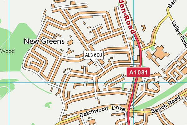 AL3 6DJ map - OS VectorMap District (Ordnance Survey) AL3 6DJ map - OS VectorMap District (Ordnance Survey)