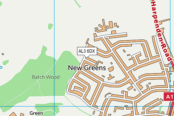 AL3 6DX map - OS VectorMap District (Ordnance Survey) AL3 6DX map - OS VectorMap District (Ordnance Survey)