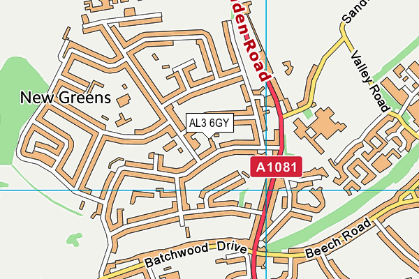 AL3 6GY map - OS VectorMap District (Ordnance Survey) AL3 6GY map - OS VectorMap District (Ordnance Survey)