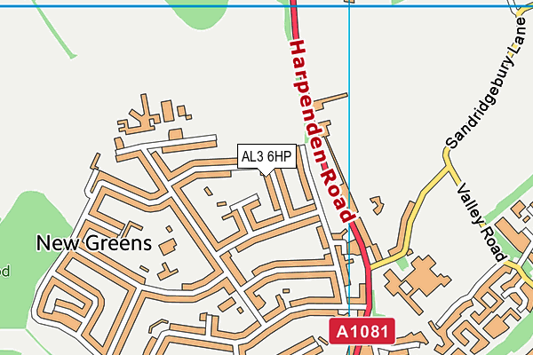 AL3 6HP map - OS VectorMap District (Ordnance Survey) AL3 6HP map - OS VectorMap District (Ordnance Survey)