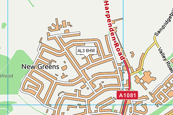 AL3 6HW map - OS VectorMap District (Ordnance Survey) AL3 6HW map - OS VectorMap District (Ordnance Survey)
