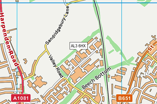 AL3 6HX map - OS VectorMap District (Ordnance Survey) AL3 6HX map - OS VectorMap District (Ordnance Survey)