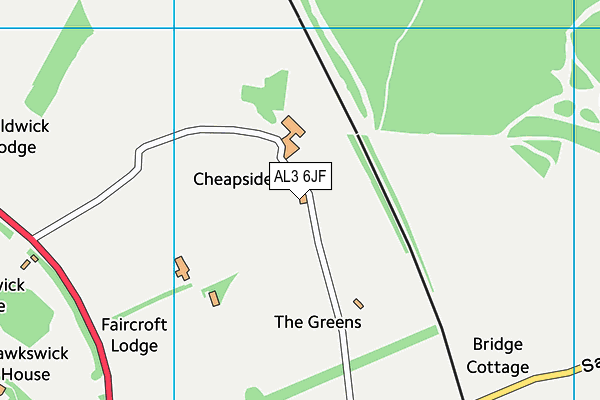 AL3 6JF map - OS VectorMap District (Ordnance Survey) AL3 6JF map - OS VectorMap District (Ordnance Survey)