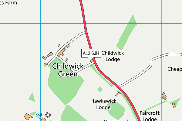 AL3 6JH map - OS VectorMap District (Ordnance Survey) AL3 6JH map - OS VectorMap District (Ordnance Survey)