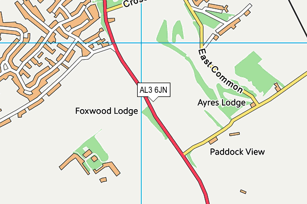 AL3 6JN map - OS VectorMap District (Ordnance Survey) AL3 6JN map - OS VectorMap District (Ordnance Survey)
